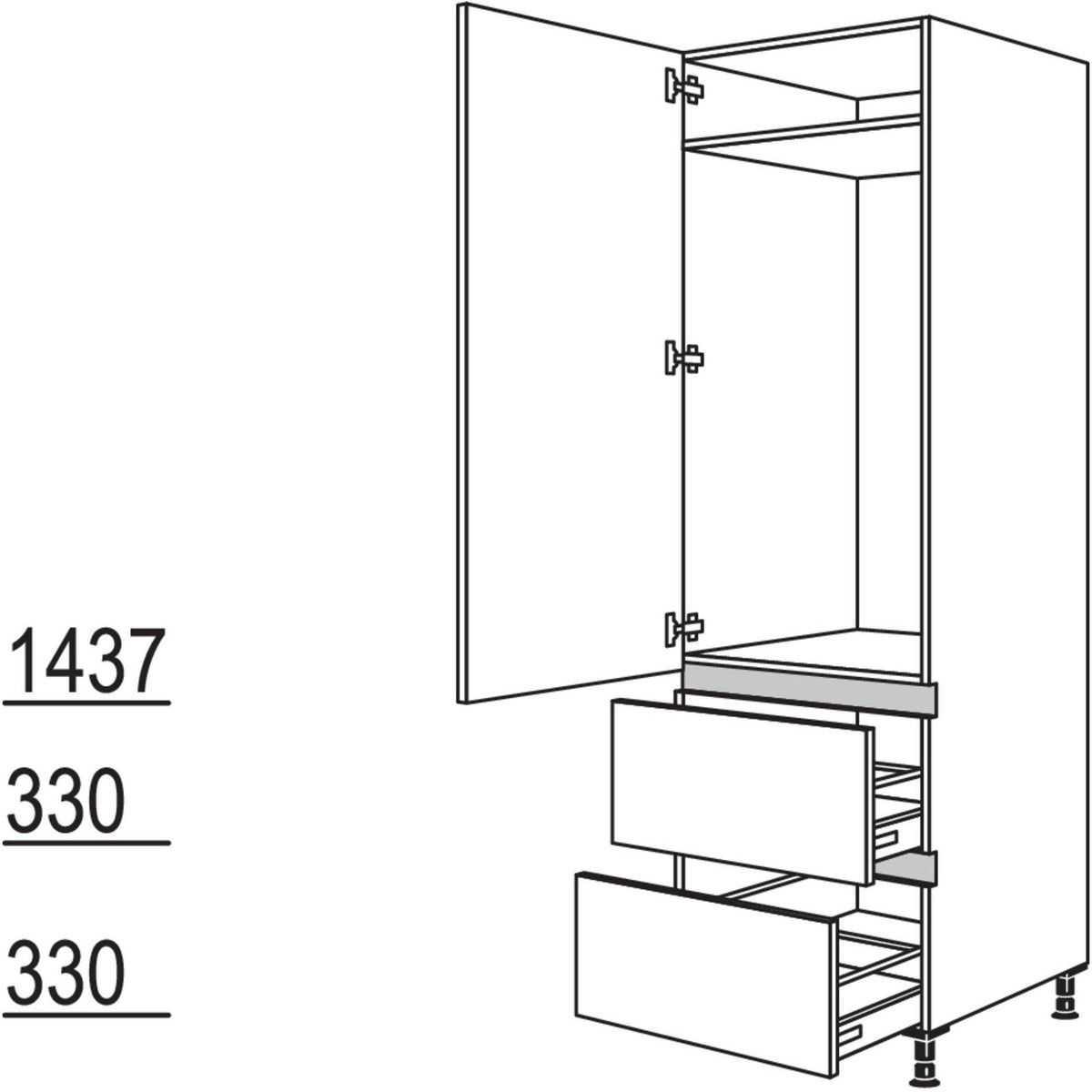 Nobilia Geräte-Umbau Kühlautomat NG1232A-3 47689