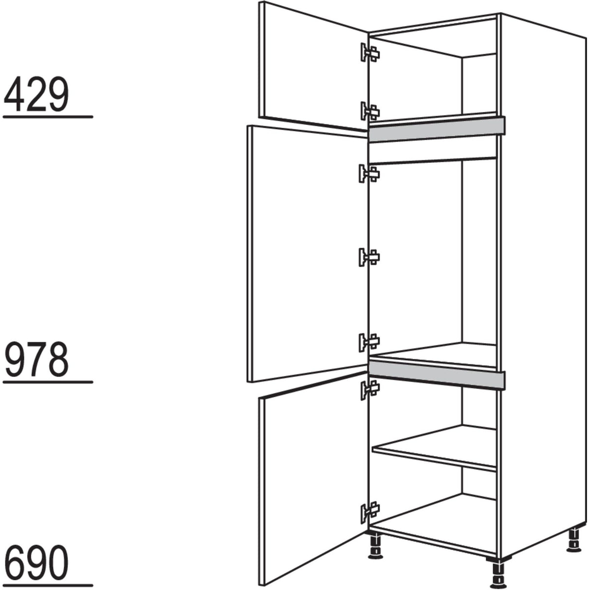 Nobilia Geraete-Umbau Kuehlautomat NG88-3 47677