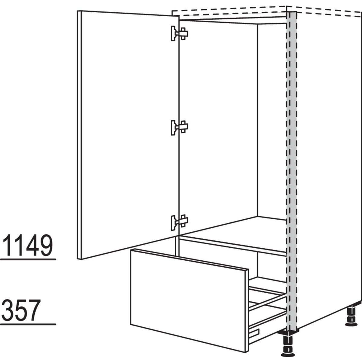 Nobilia Geraete-Umbau Kuehlautomat NGS103A 56756