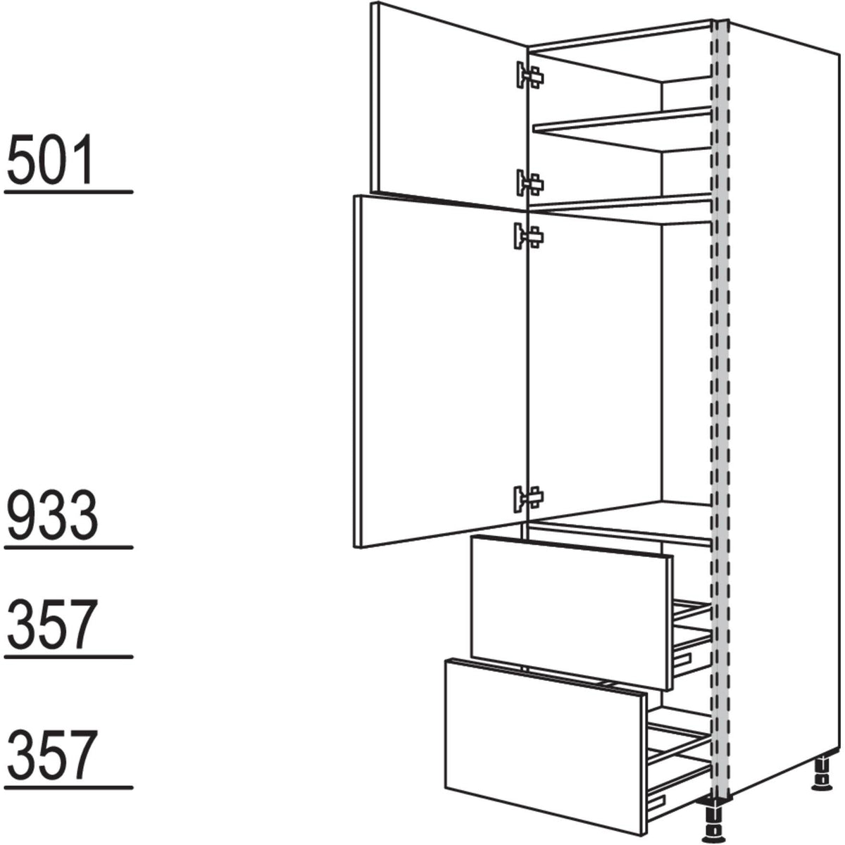 Nobilia Geräte-Umbau Kühlautomat NGS882A-3 53941