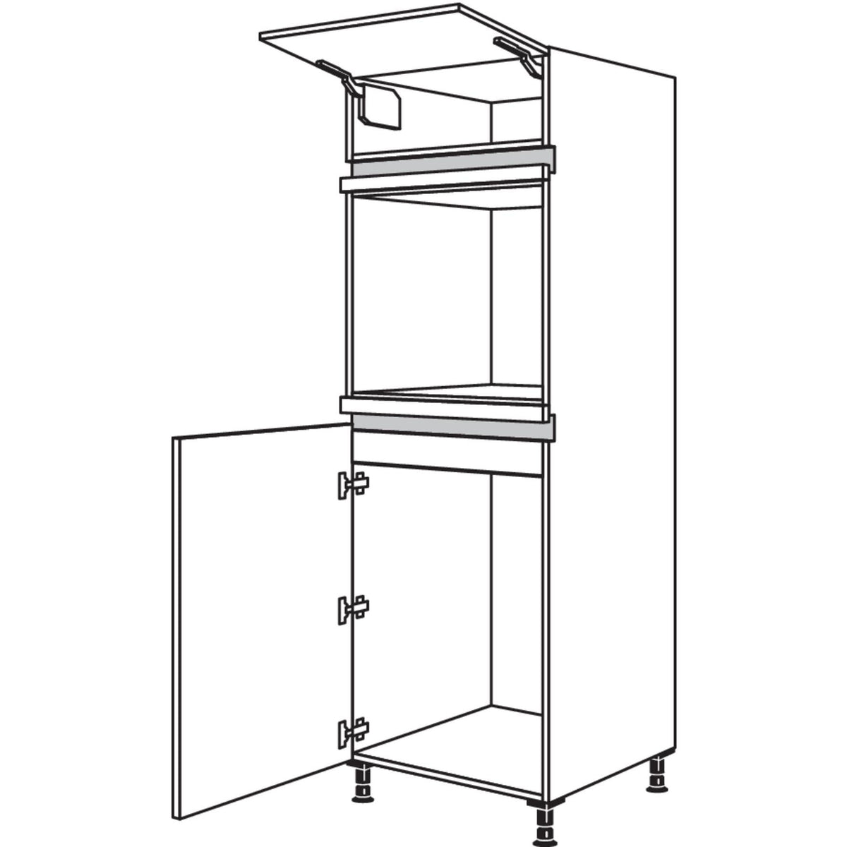 Nobilia Geraete-Umbau Kuehlautomat und Backofen NG88O-1 24682