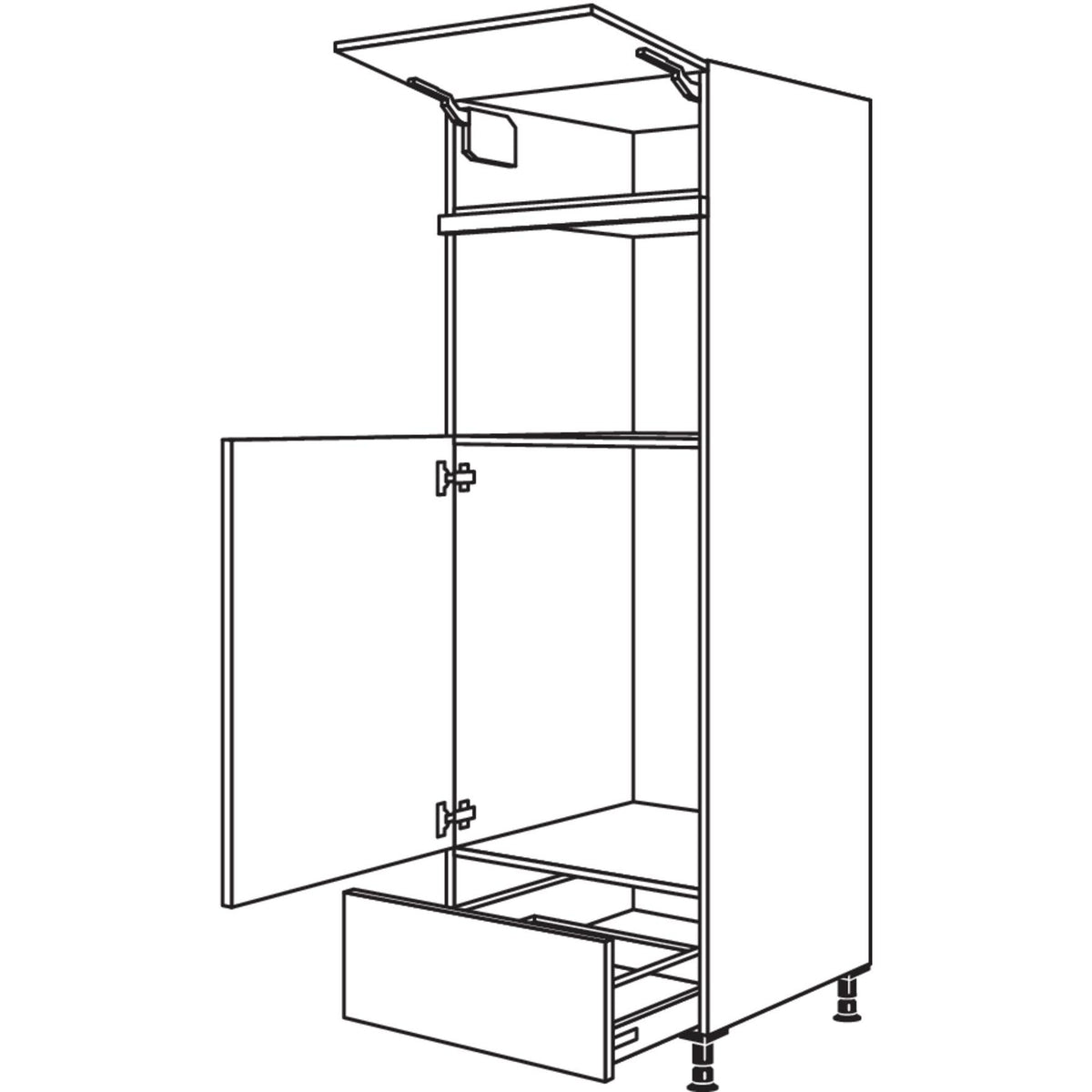 Nobilia Geraete-Umbau Kuehlautomat und Mikrowelle - Dampfgarer - Kompaktgeraet G88MDKA-1 24630
