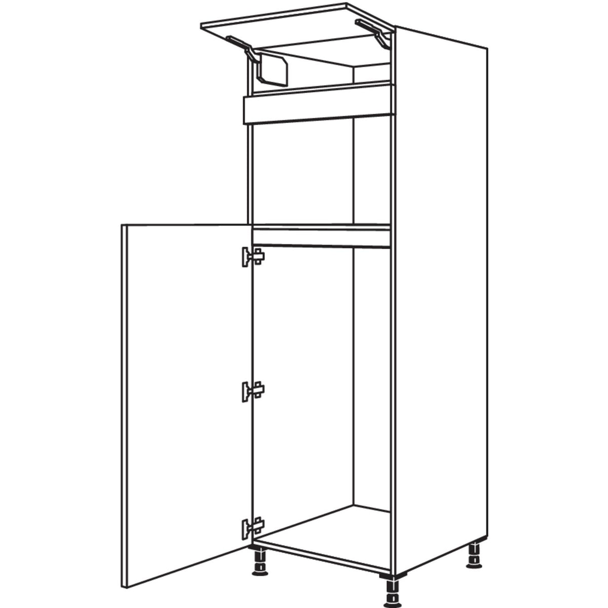 Nobilia Geraete-Umbau Kuehlautomat und Mikrowelle G123M-1 24661