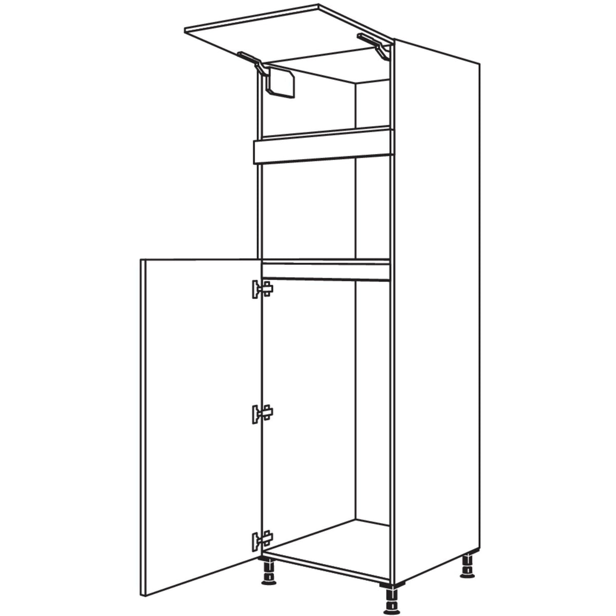 Nobilia Geraete-Umbau Kuehlautomat und Mikrowelle G123M-3 45661