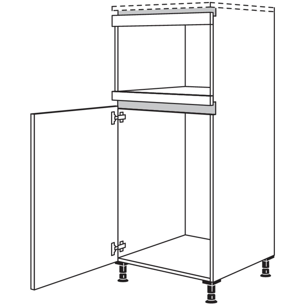 Nobilia Geraete-Umbau Kuehlautomat und Mikrowelle NGM88 44338