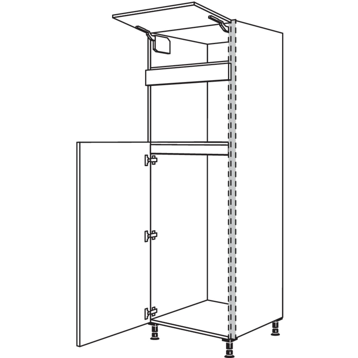 Nobilia Geraete-Umbau Kuehlautomat und Mikrowelle NGS123M-2 31954