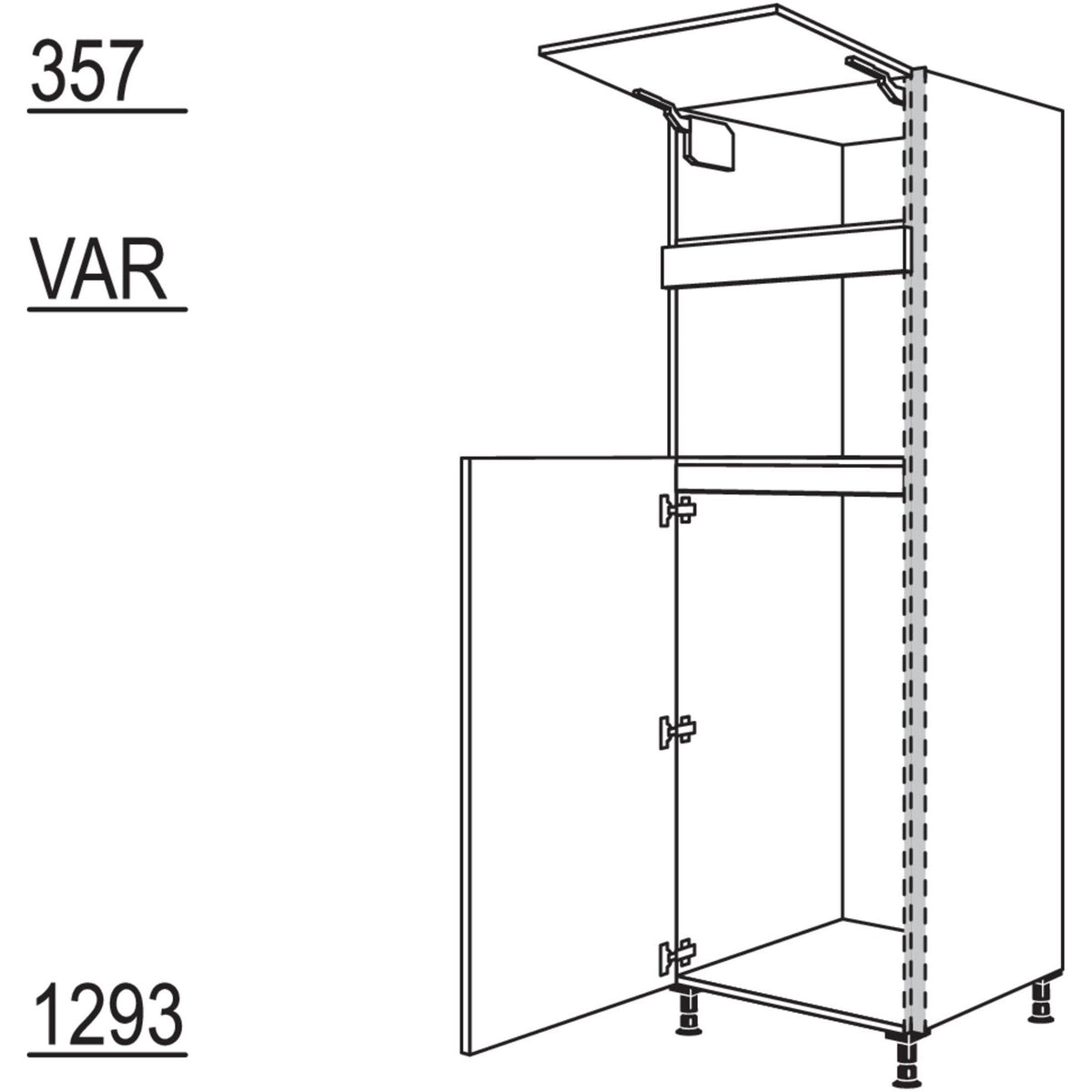 Nobilia Geraete-Umbau Kuehlautomat und Mikrowelle NGS123M-3 54954