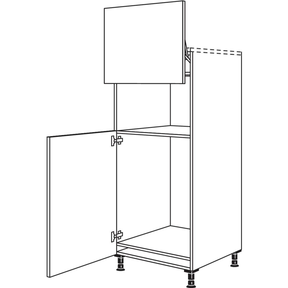Nobilia Geraete-Umbau Kuehlautomat und Mikrowelle mit Lifttuer G88L 22779