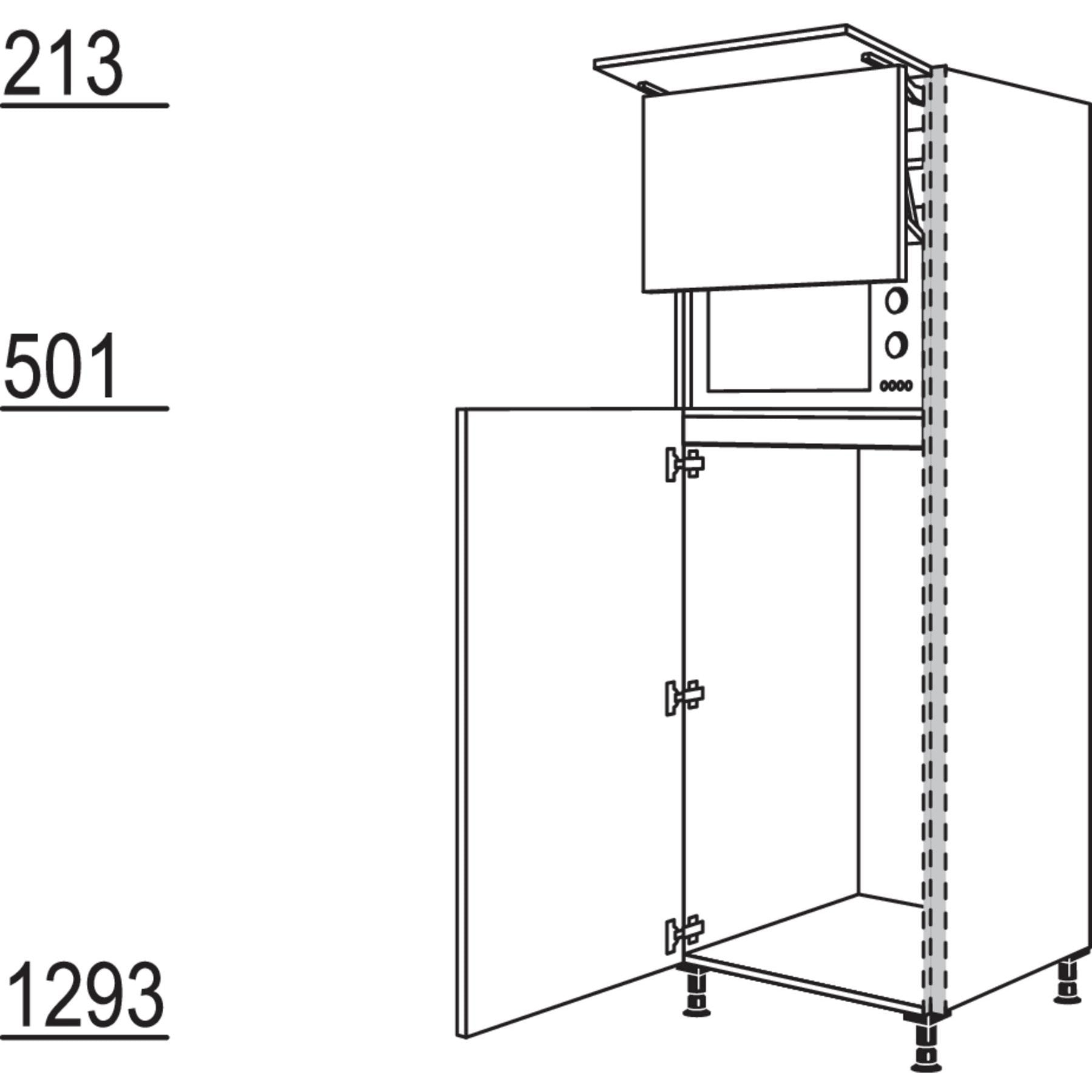 Nobilia Geraete-Umbau Kuehlautomat und Mikrowelle mit Lifttuer NGS123L-1 22955