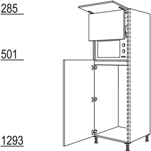 Nobilia Geräte-Umbau Kühlautomat und Mikrowelle mit Lifttür NGS123L-2 31955