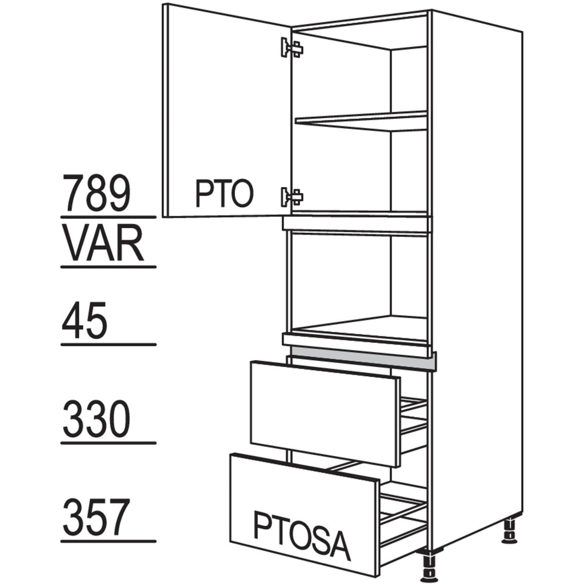 nobilia Geraete-Umbau Mikrowelle LGM2A-1 24540
