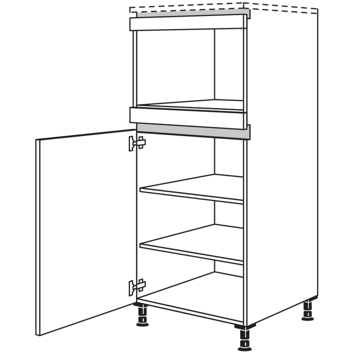 Nobilia Geraete-Umbau Mikrowelle NGM 44337