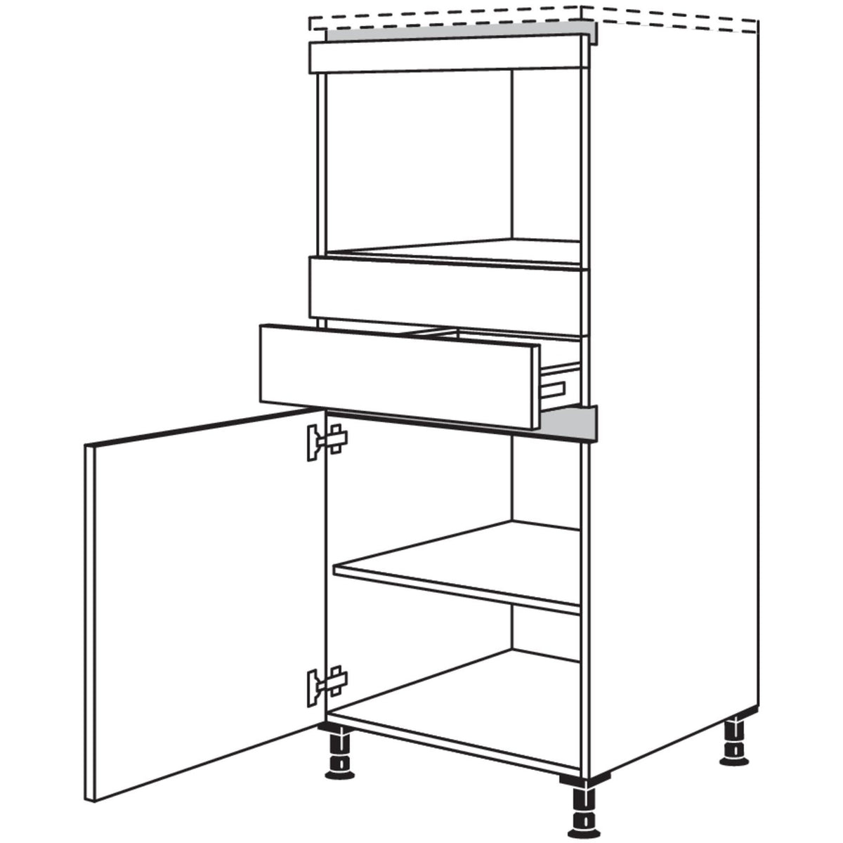Nobilia Geraete-Umbau Mikrowelle NGMS 44336