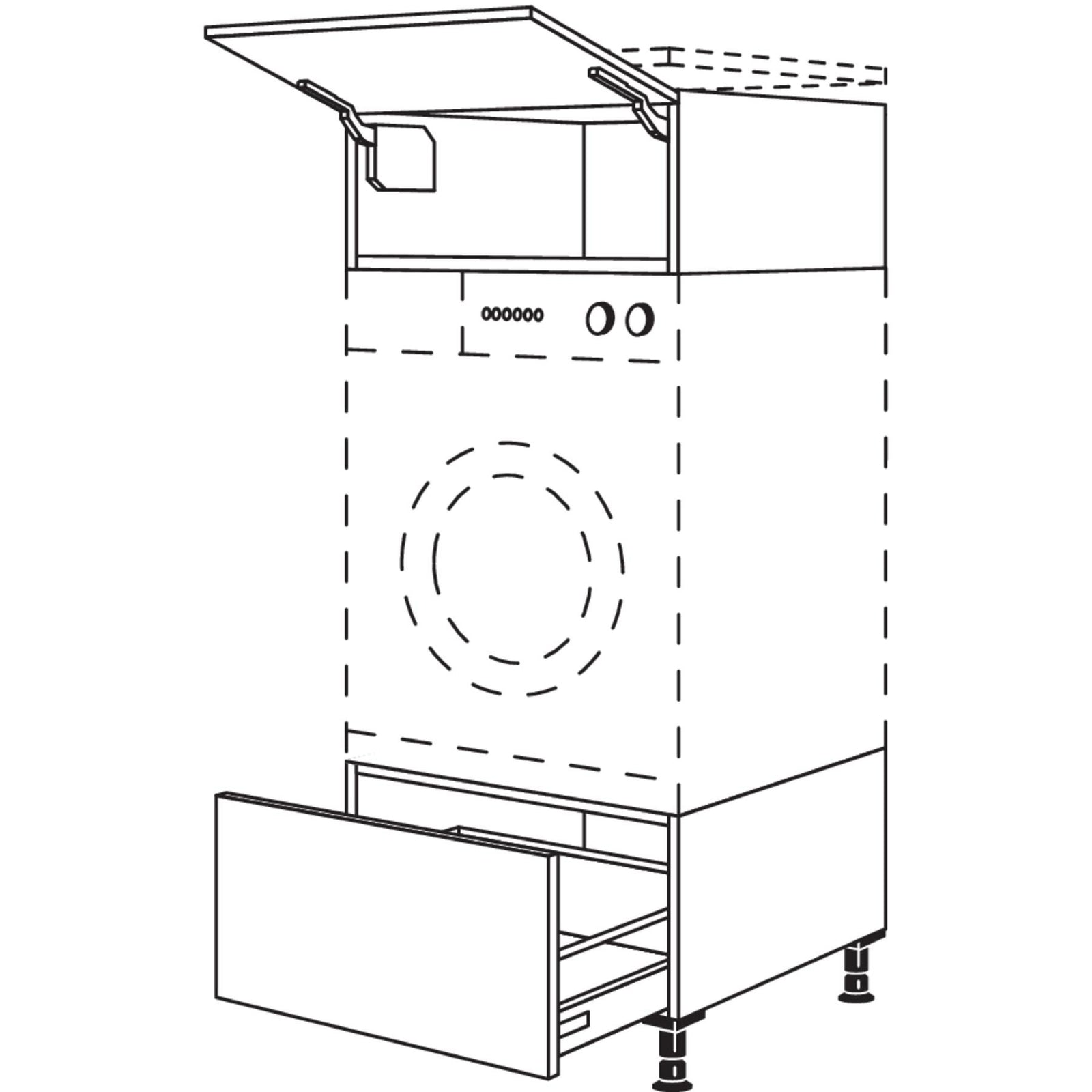 nobilia appliance conversion washing machine / dryer GDWST60 60 cm