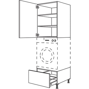 Nobilia Geraete-Umbau Waschmaschine - Waeschetrockner GDWST60-3 45619