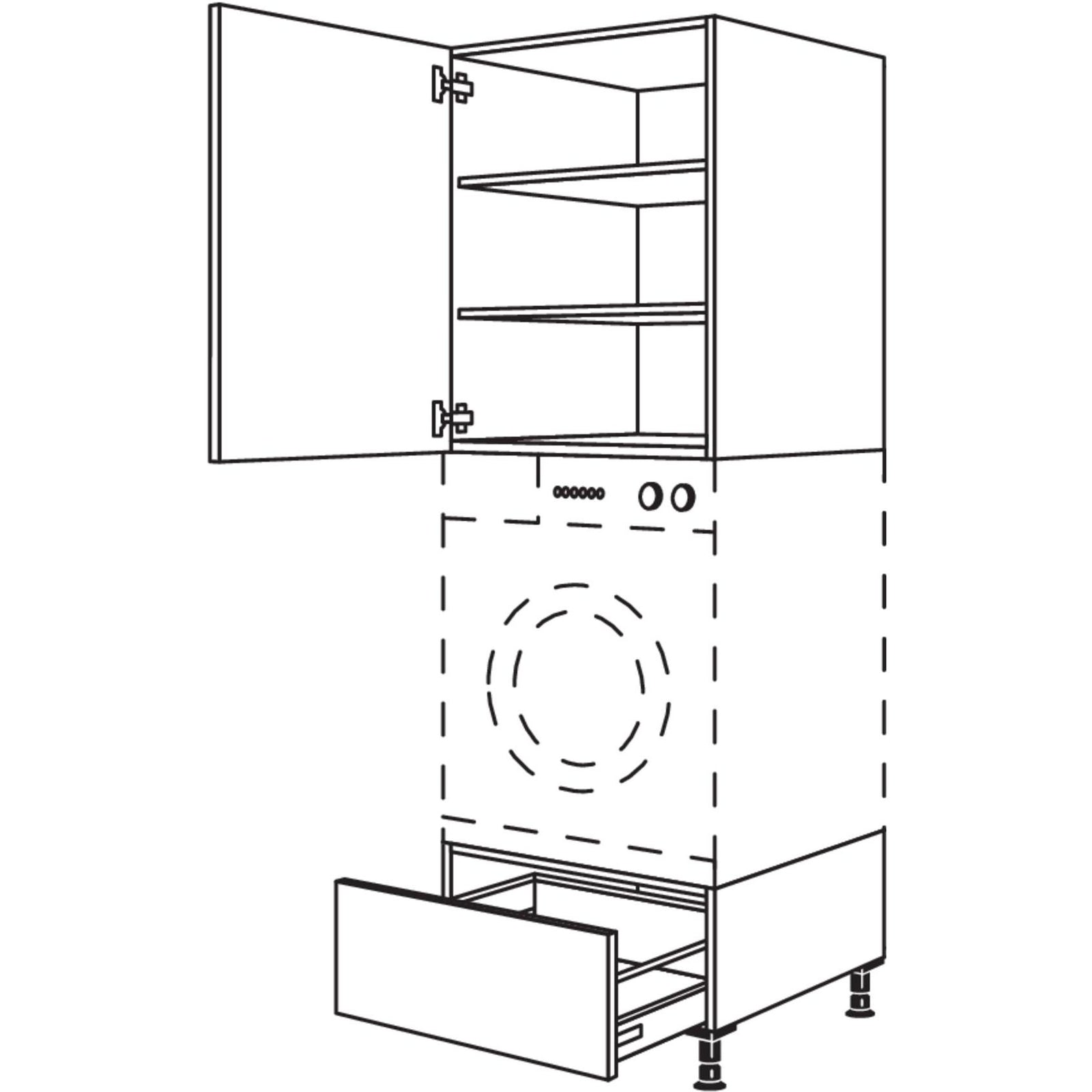 nobilia appliance conversion washing machine / dryer GWST60-1 60 cm