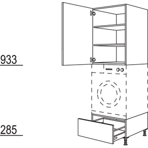 Nobilia Geraete-Umbau Waschmaschine - Waeschetrockner GWST60-2 35613