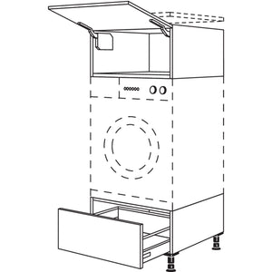 Nobilia Geraete-Umbau Waschmaschine - Waeschetrockner GWST60 20552