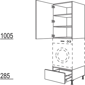 Nobilia Geraete-Umbau Waschmaschine - Waeschetrockner GWST60-3 45613