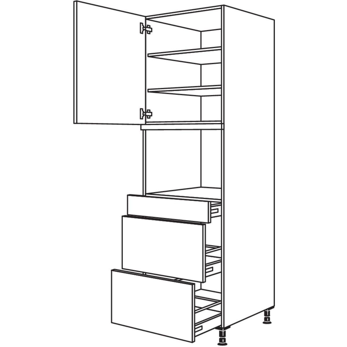 Nobilia Geraete-Umbau fuer Dampfgarer - Kompaktgeraet GDDKS2A-3 43522