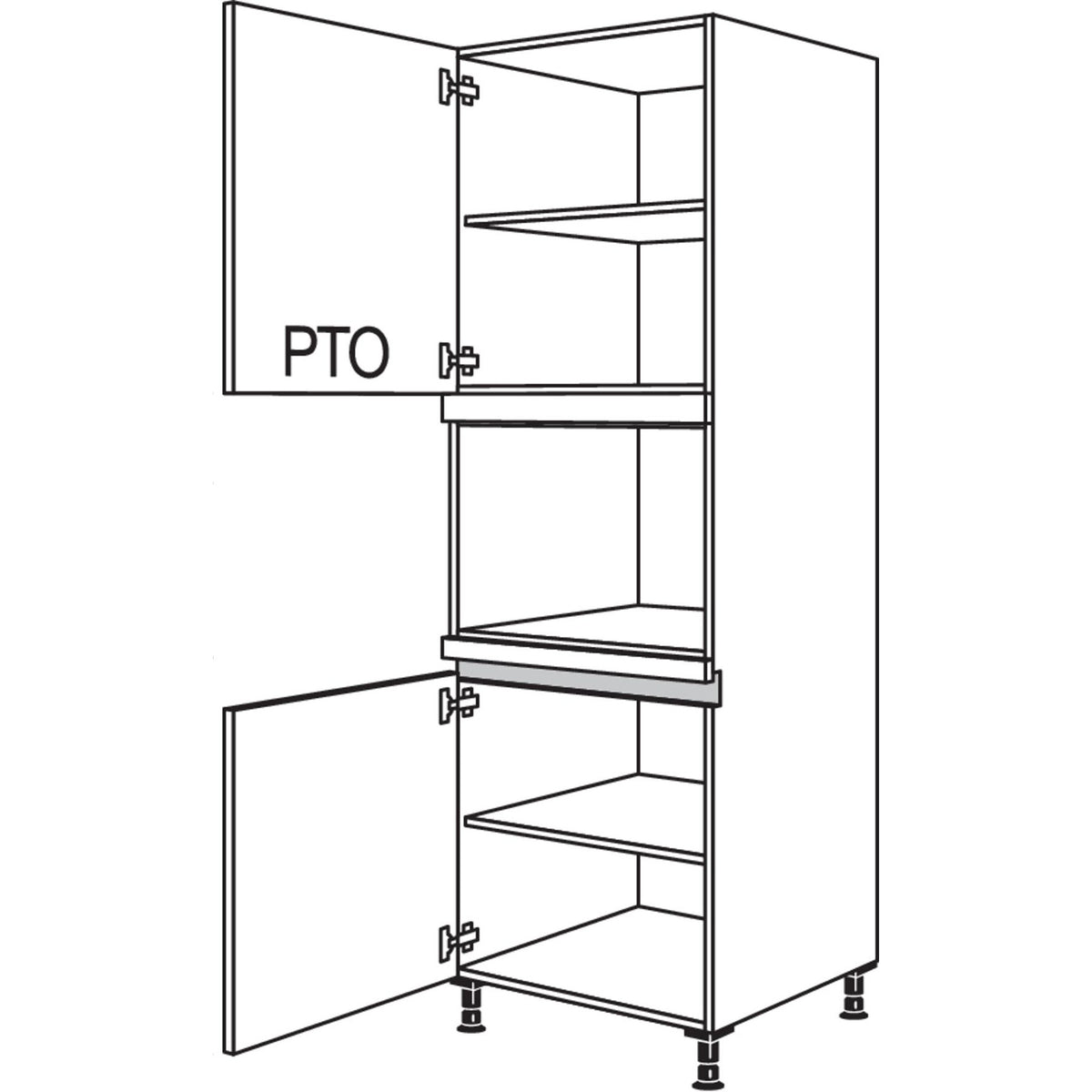 nobilia Geraete-Umbau fuer Dampfgarer - Kompaktgeraet LGDK-2 35543