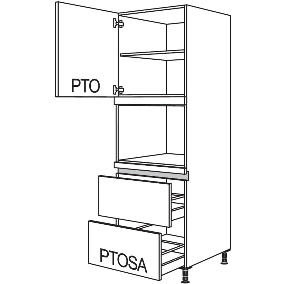nobilia Geraete-Umbau fuer Dampfgarer - Kompaktgeraet LGDK2A-1 24538