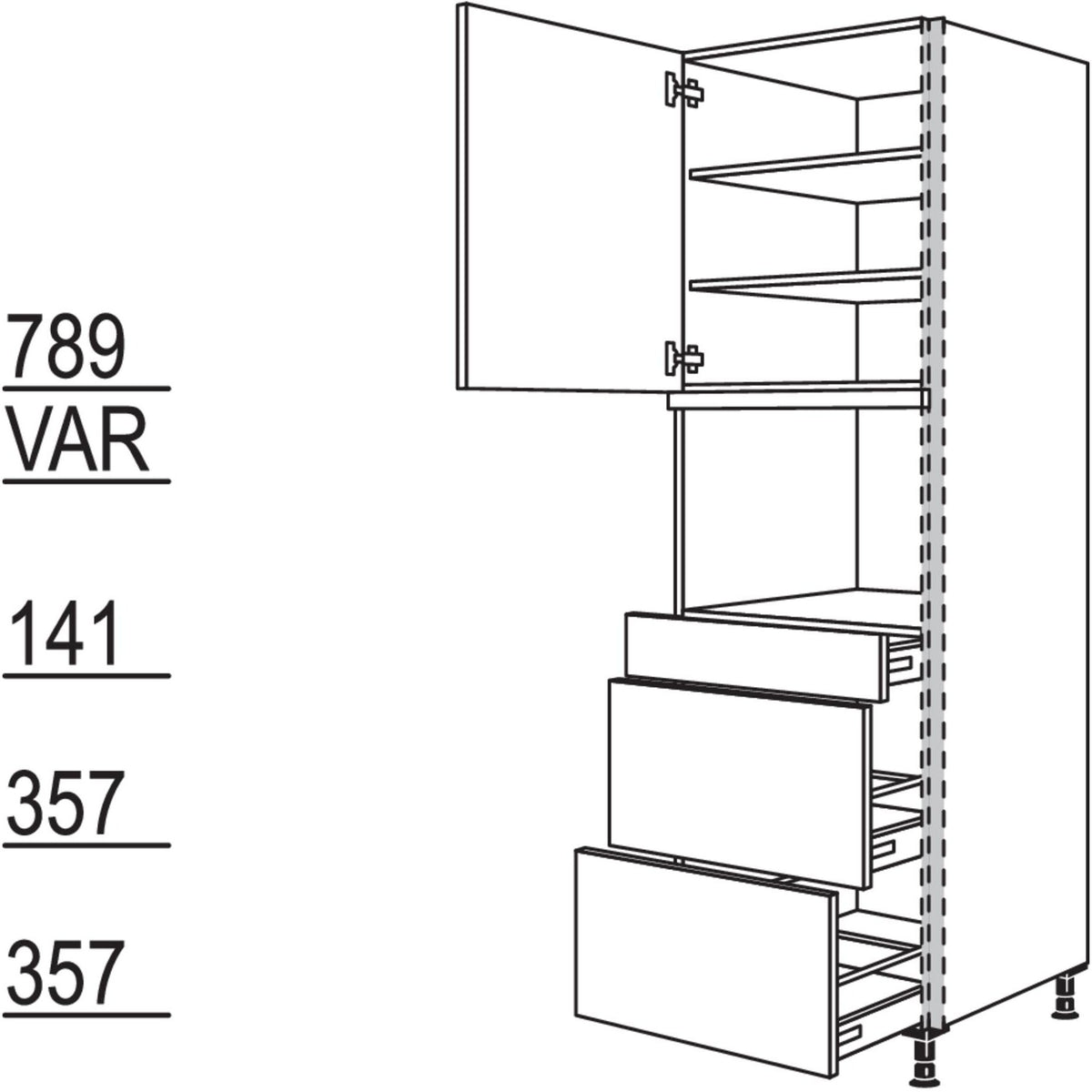 Nobilia Geraete-Umbau fuer Dampfgarer - Kompaktgeraet NGSDKS2A-3 53594