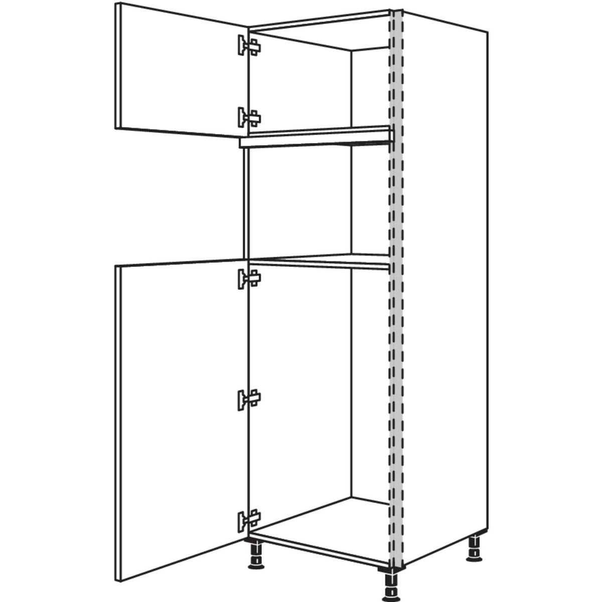 Nobilia Geraete-Umbau fuer Kuehlautomat und Dampfgarer - Kompaktgeraet NGS103DK-1 22948