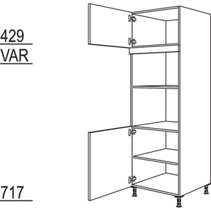 Nobilia Geräte-Umbau für Mikrowelle und Dampfgarer - Kompaktgerät GDMDK-2 35513