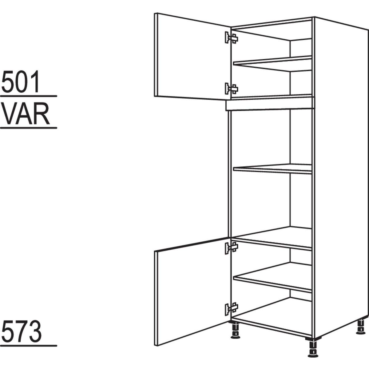 Nobilia Geraete-Umbau fuer Mikrowelle und Dampfgarer - Kompaktgeraet GMDK-1 25512