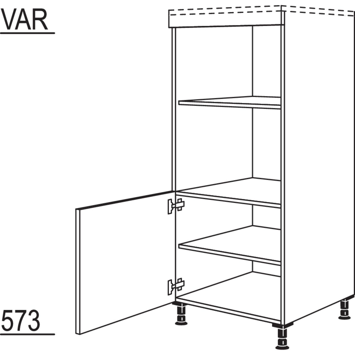 Nobilia Geraete-Umbau fuer Mikrowelle und Dampfgarer - Kompaktgeraet GMDK 23735
