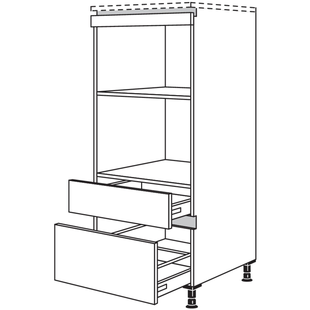 Nobilia Geraete-Umbau fuer Mikrowelle und Dampfgarer - Kompaktgeraet NGMDKS 45350
