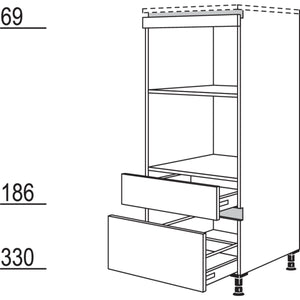 Nobilia Geraete-Umbau fuer Mikrowelle und Dampfgarer - Kompaktgeraet NGMDKS 45350