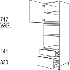 Nobilia Geräte-Umbau für Mikrowelle und Dampfgarer - Kompaktgerät NGMDKSA-3 45556