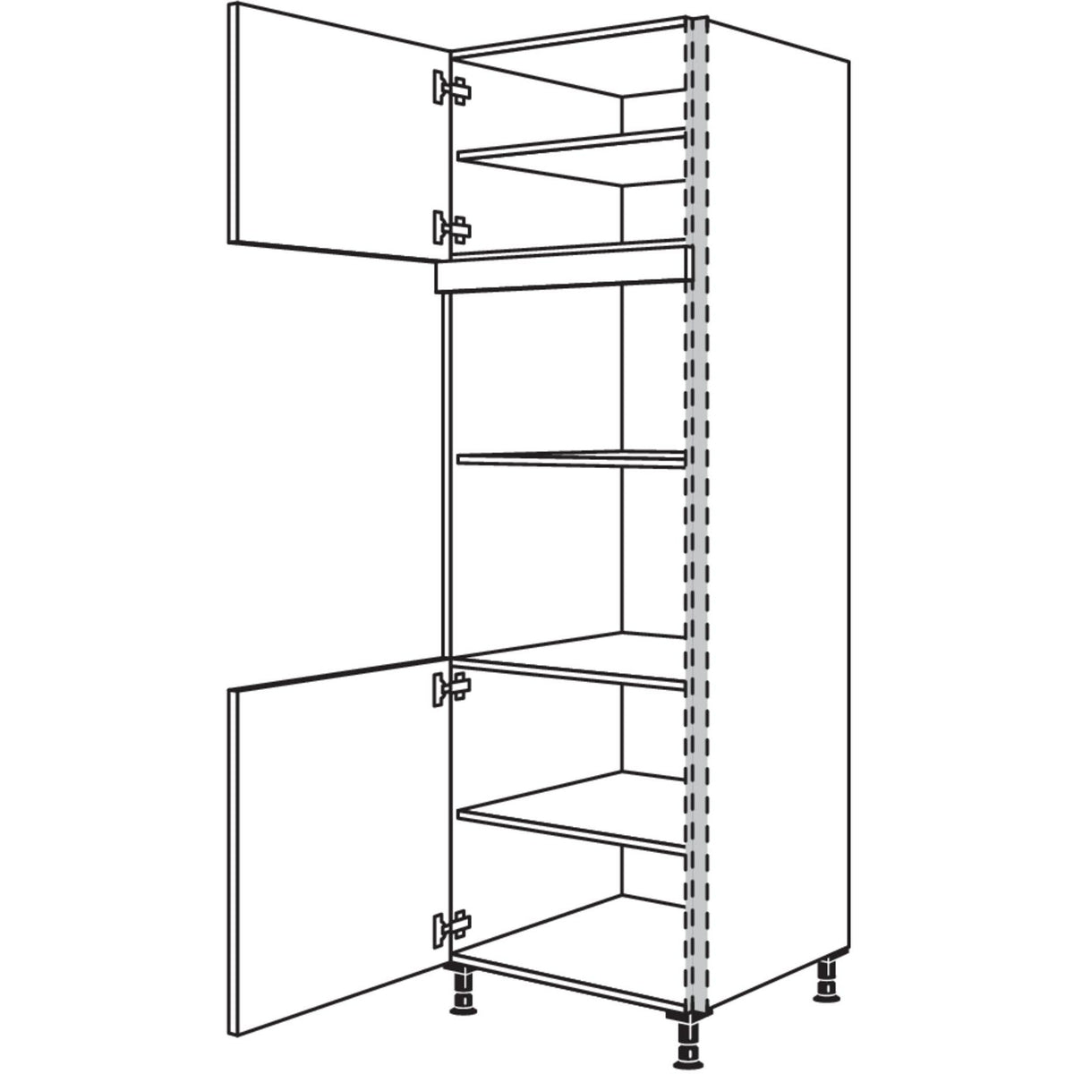 Nobilia Geraete-Umbau fuer Mikrowelle und Dampfgarer - Kompaktgeraet NGSMDK-3 53592