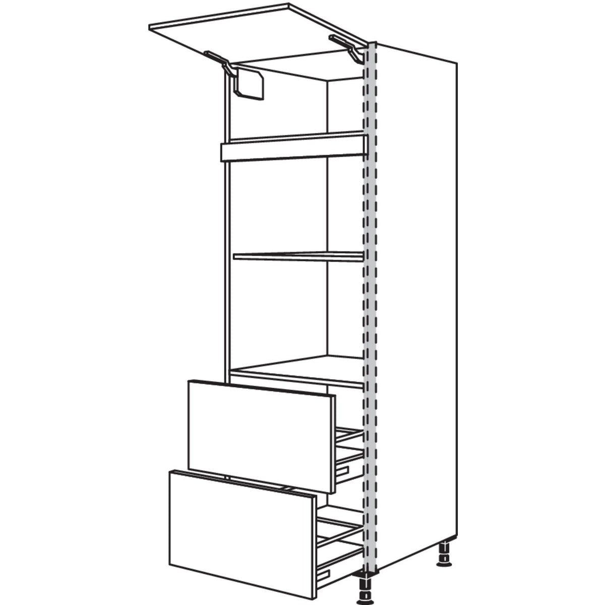 Nobilia Geraete-Umbau fuer Mikrowelle und Dampfgarer - Kompaktgeraet NGSMDK2A-1 23593
