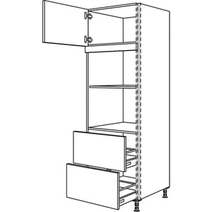 Nobilia Geraete-Umbau fuer Mikrowelle und Dampfgarer - Kompaktgeraet NGSMDK2A-2 36593