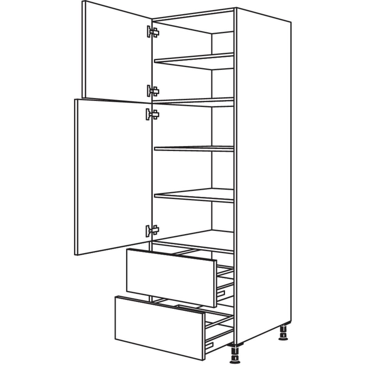 Nobilia Geschirr-- Vorratsschrank H2A30-2 35017