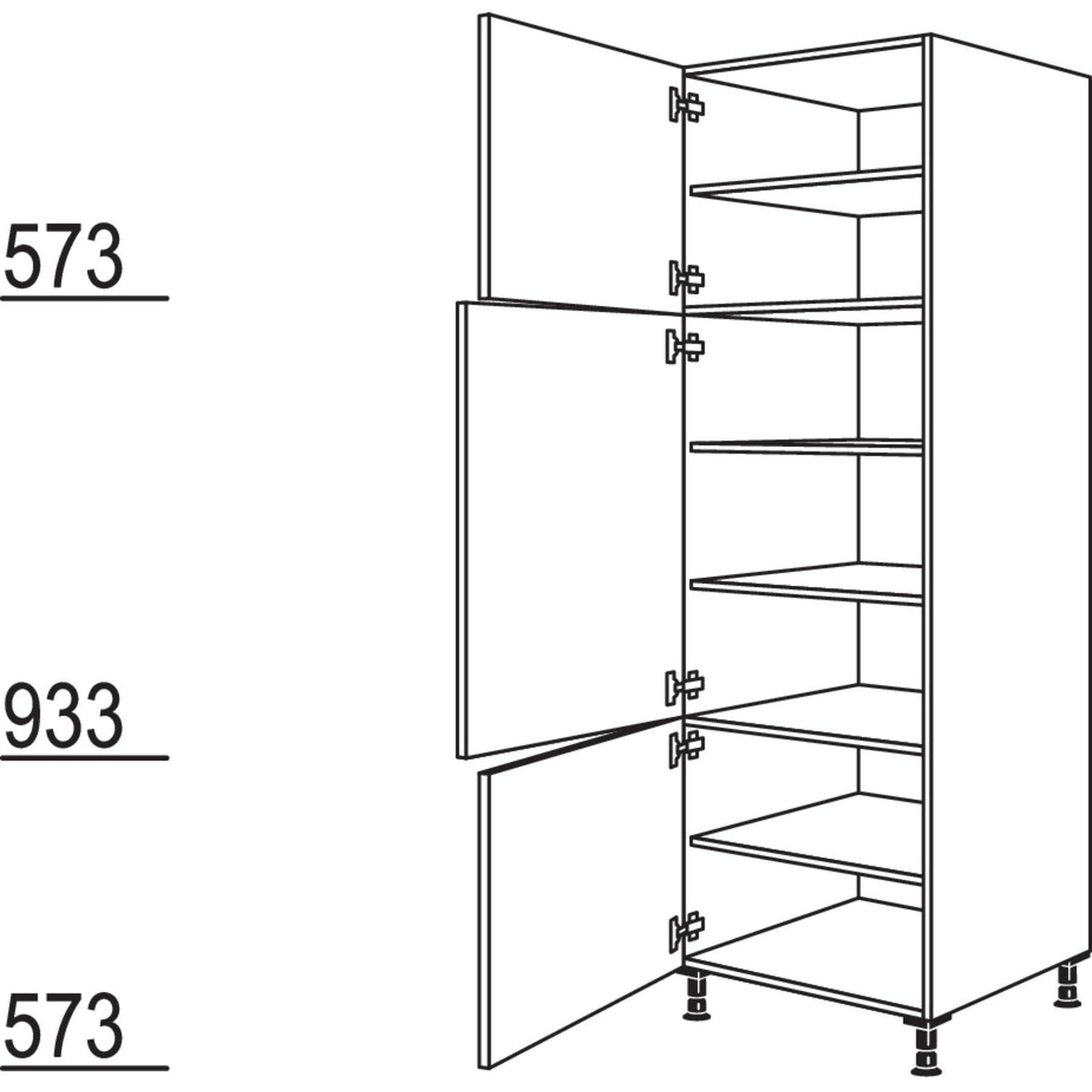 Nobilia Geschirr-- Vorratsschrank H40-2 35009