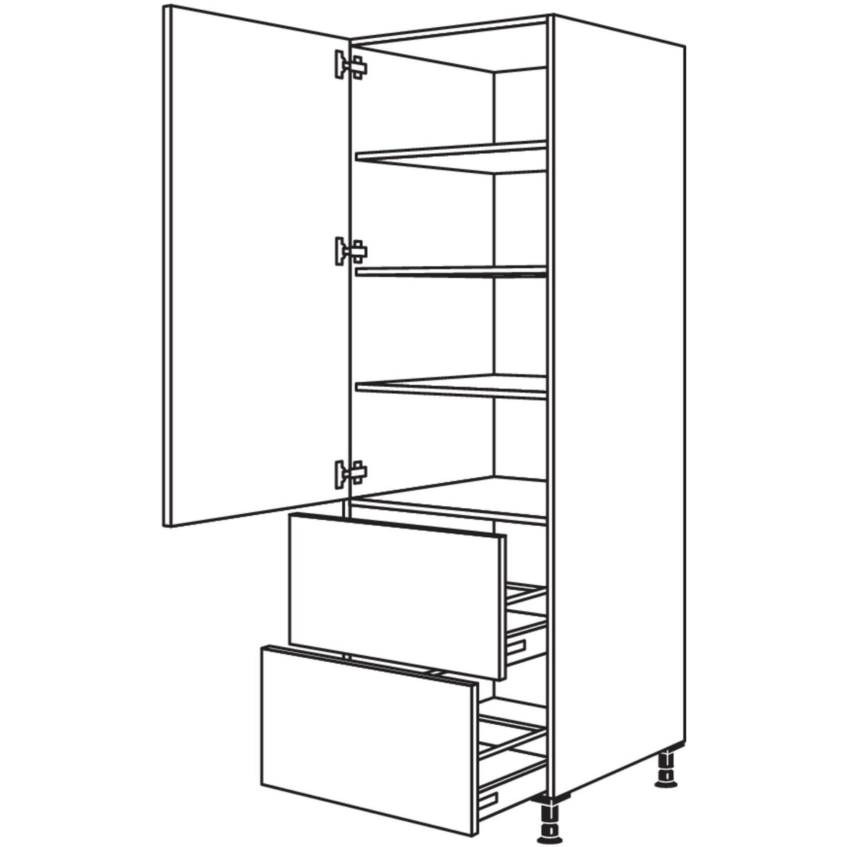 Nobilia Geschirr-- Vorratsschrank HD2A60-1 24024