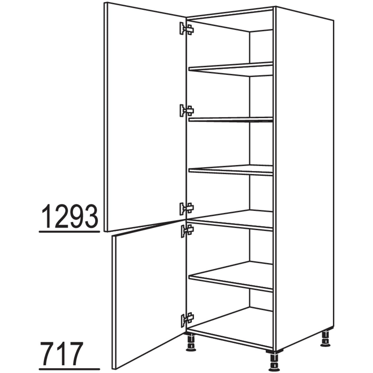 nobilia Geschirr-- Vorratsschrank HDV76-1 24050