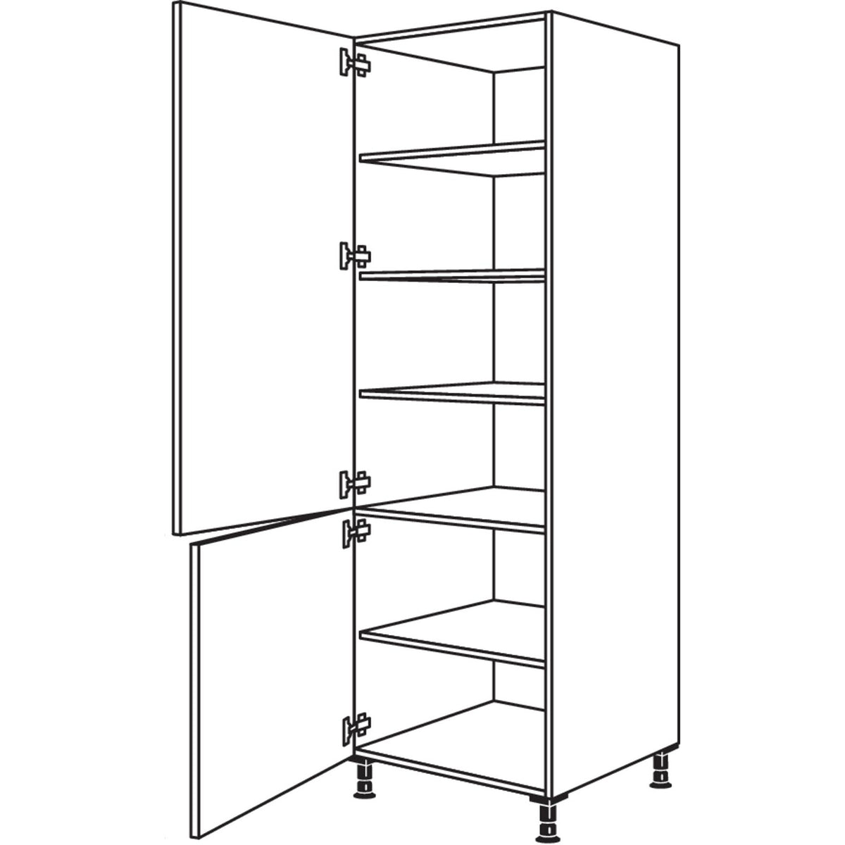 nobilia Geschirr-- Vorratsschrank HDV76-2 35034