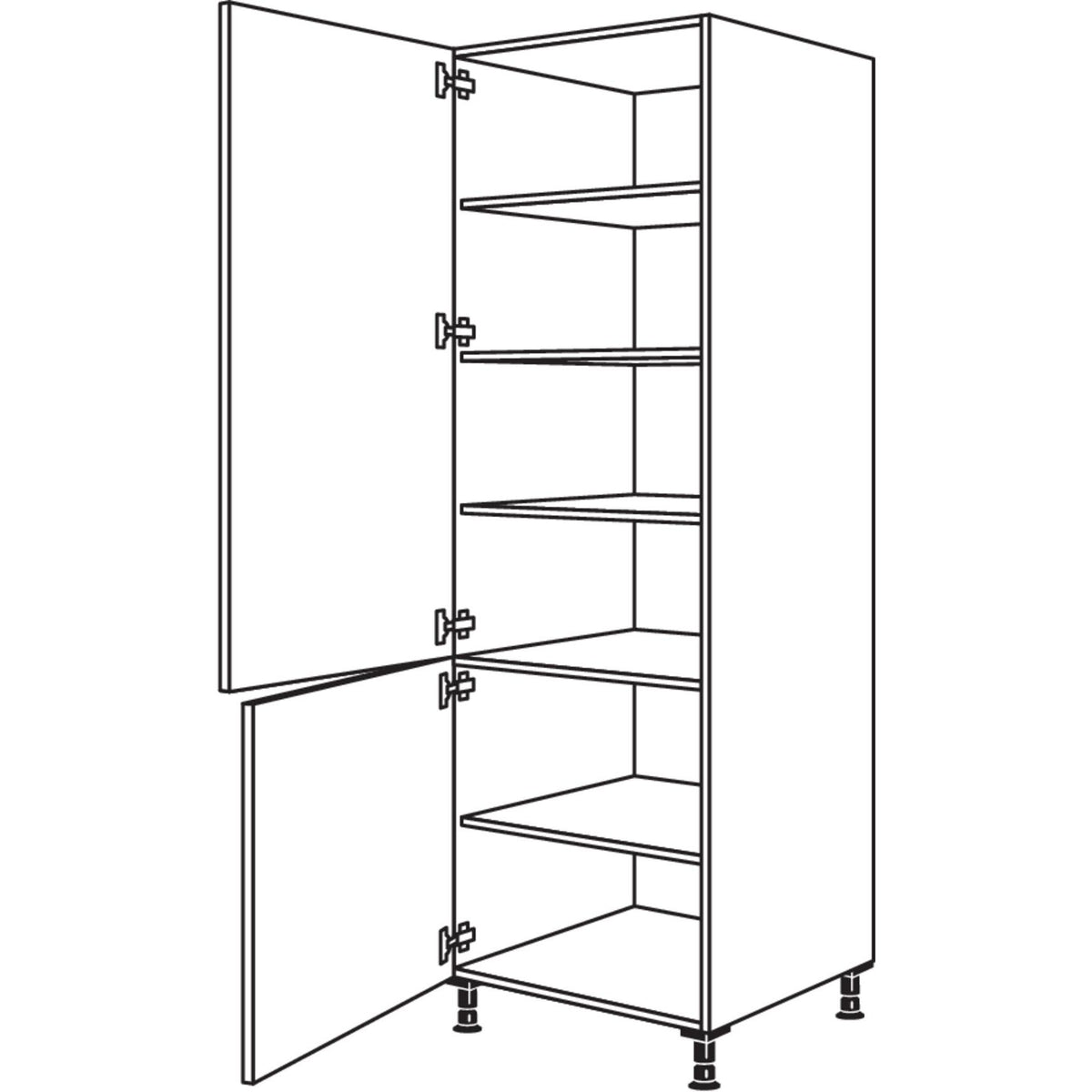 Nobilia Geschirr-- Vorratsschrank HDV30-2 35013