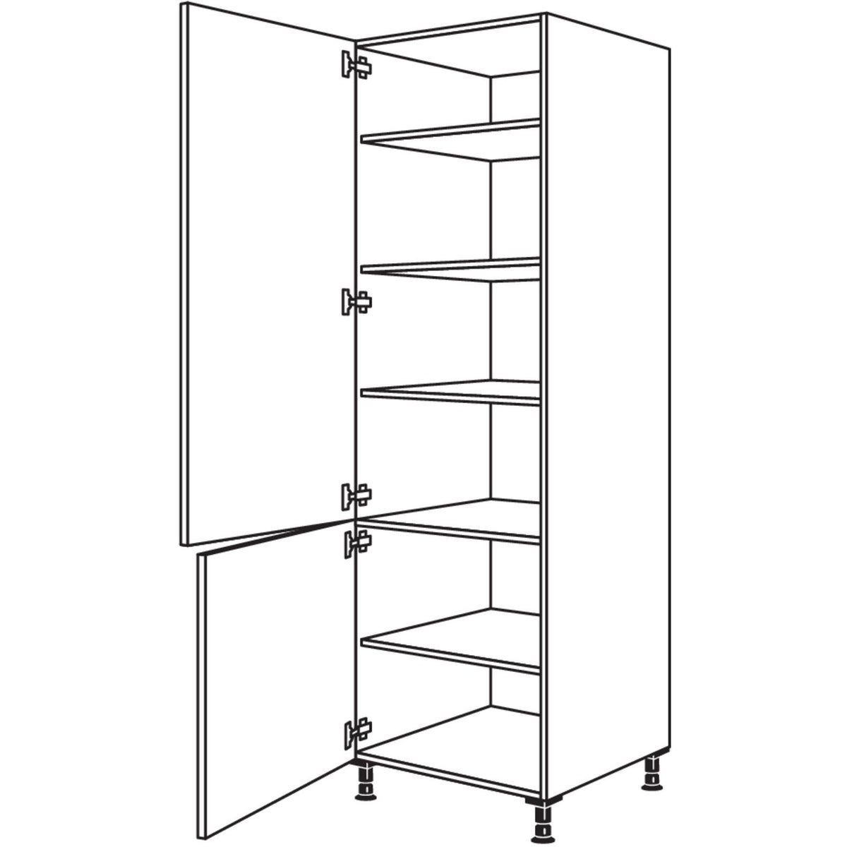 Nobilia Geschirr-- Vorratsschrank HDV60-3 43016