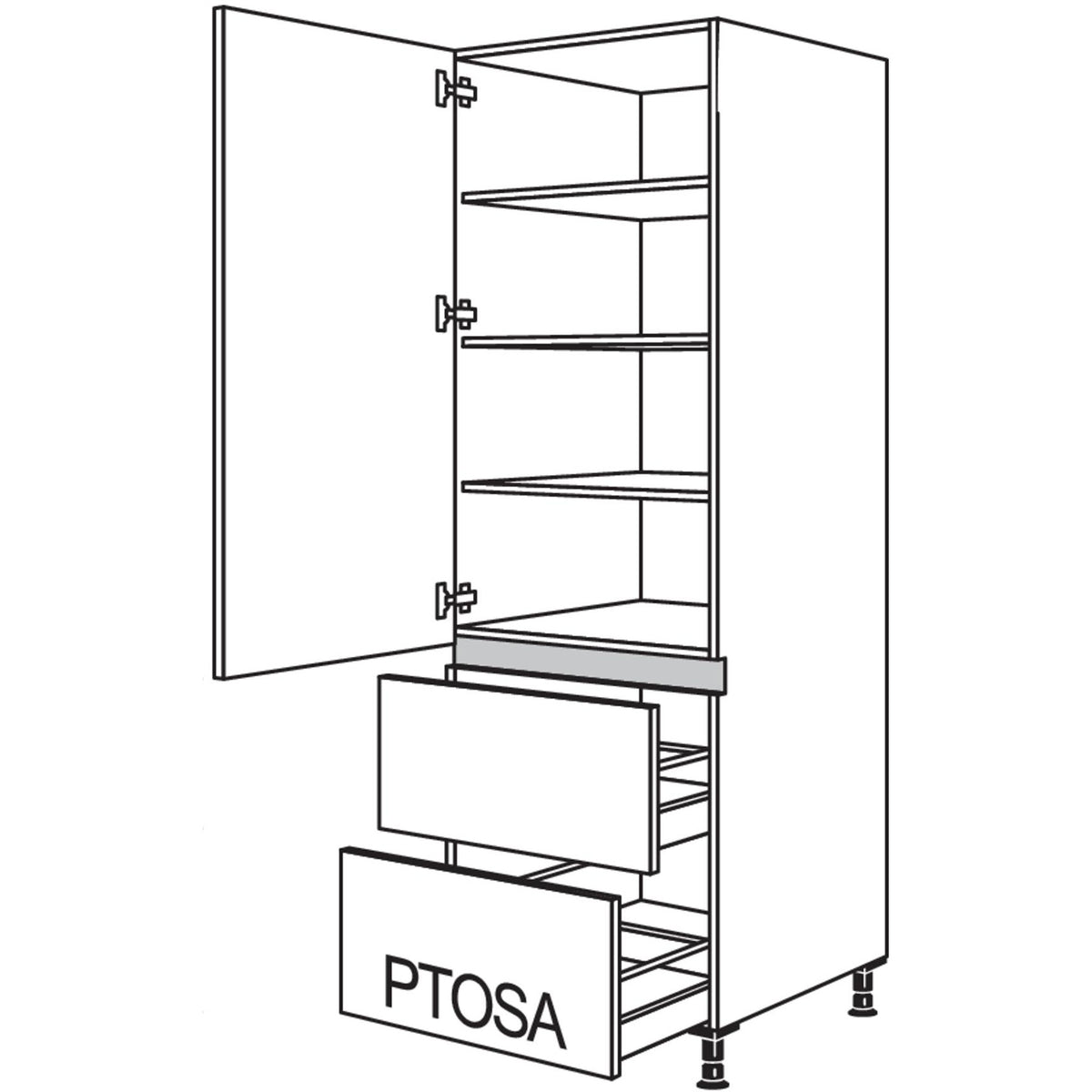 nobilia Geschirr-- Vorratsschrank LH2A60-1 25124