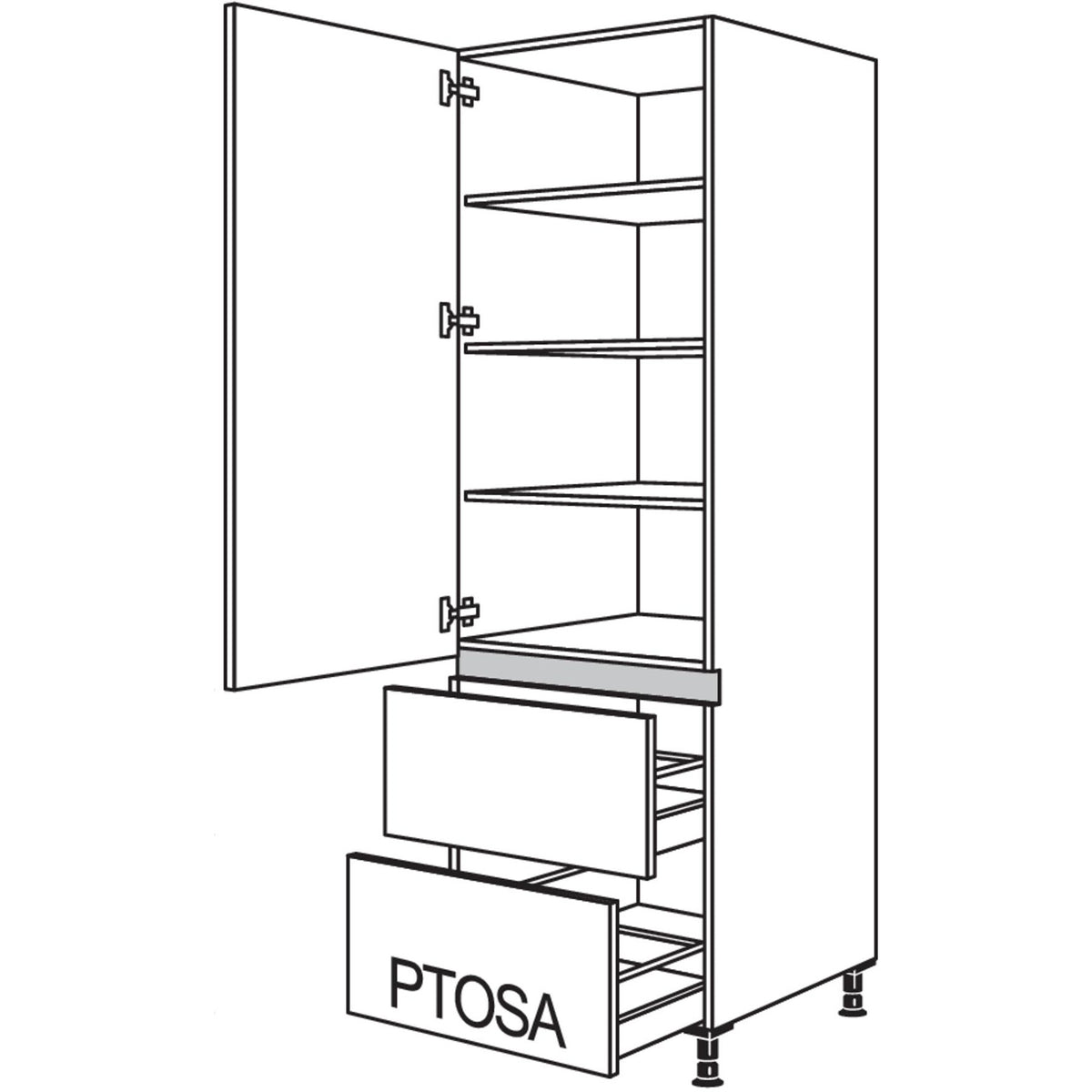 nobilia Geschirr-- Vorratsschrank LH2A60-2 36109