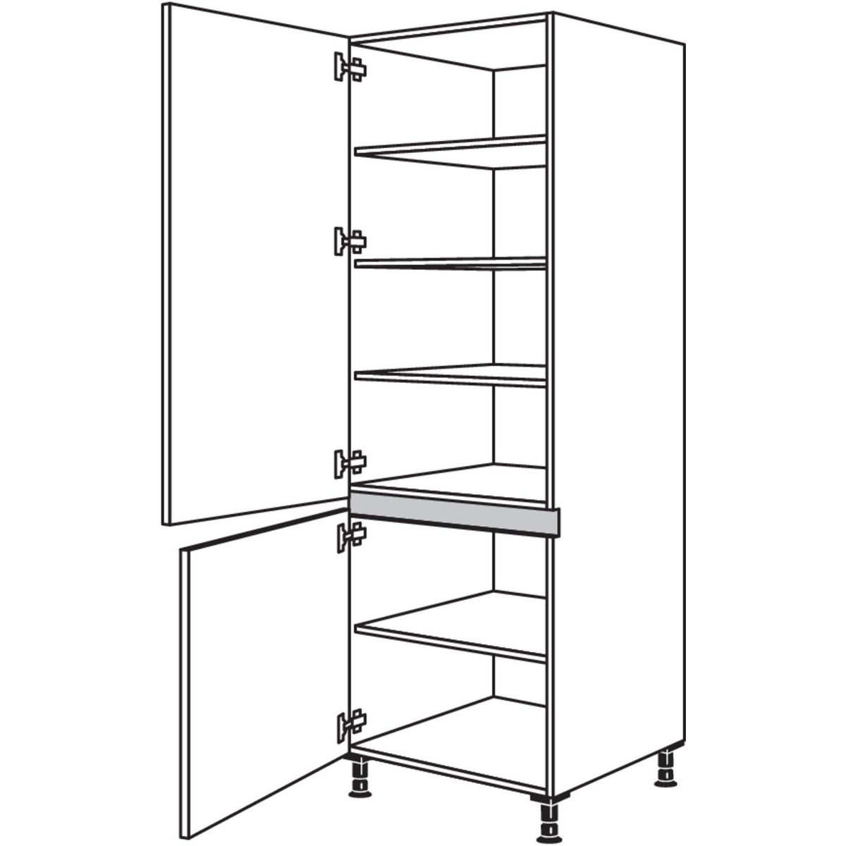 Nobilia Geschirr-- Vorratsschrank NH50-1 24115