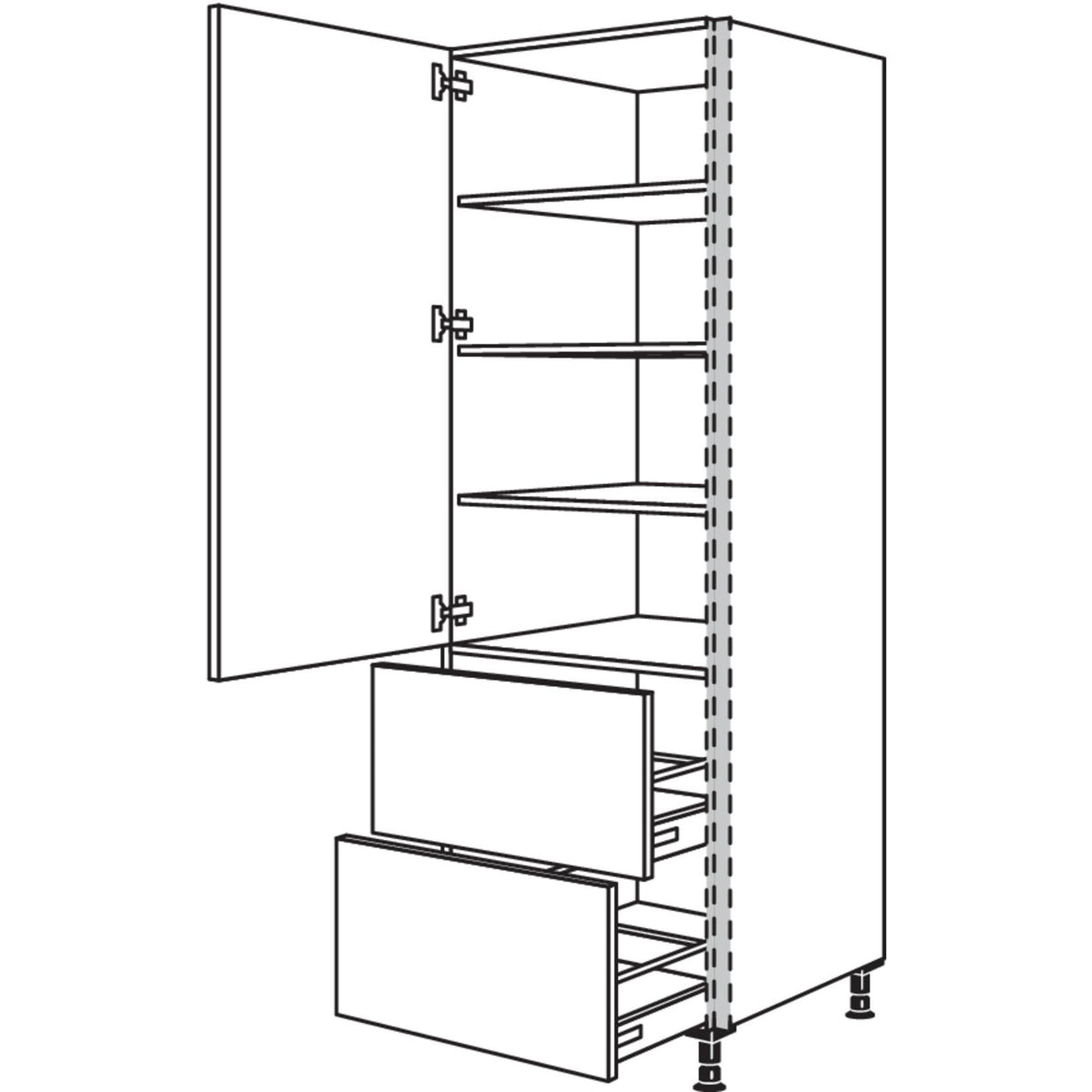Nobilia Geschirr-- Vorratsschrank NHS2A40-1 21163