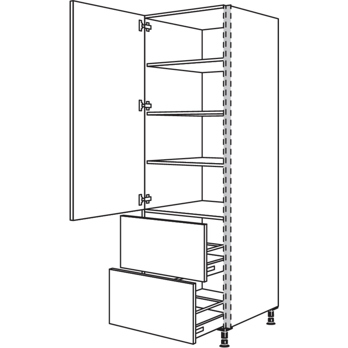 Nobilia Geschirr-- Vorratsschrank NHS2A60-2 36166