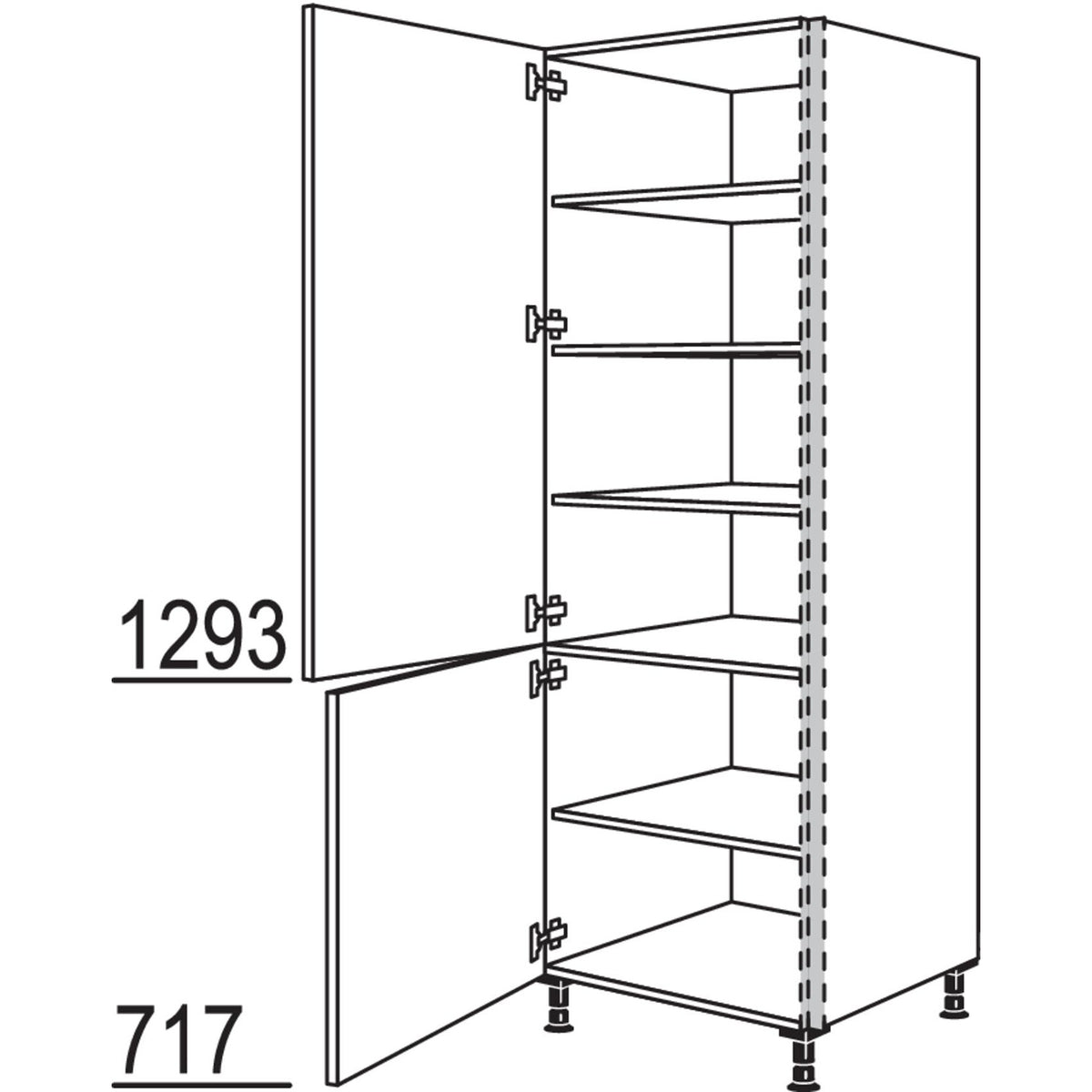 nobilia Geschirr-- Vorratsschrank NHS76-1 21153